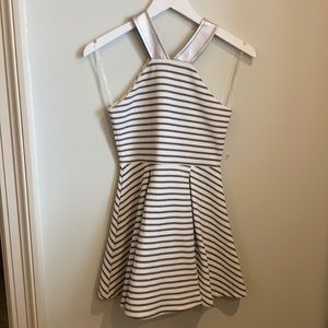 White and silver girls dress